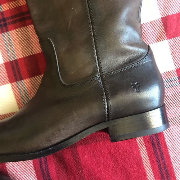 Frye 8B tall leather boots brown - Picture 2 of 14